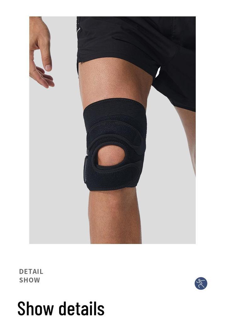 Meniskusschutz-Kniepolster mit Silikon-Patella-Stütze für Laufen, Radfahren und Fitness