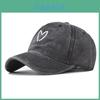 Cotton Baseball Cap With Heart Embroidery For Casual Spring Summer Wear