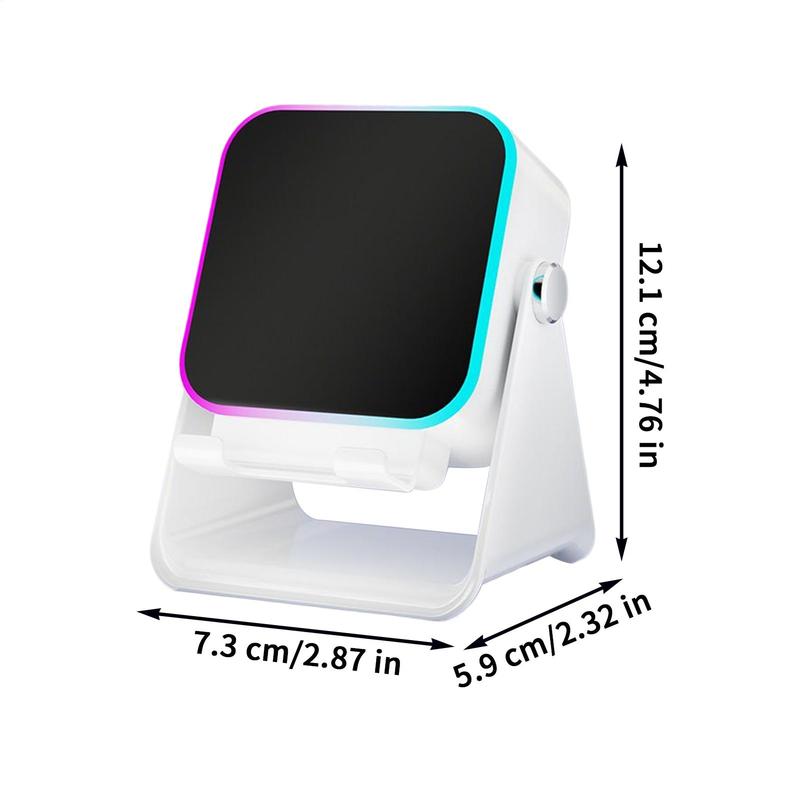Haut-parleur à Induction Sans Fil Auto-inductif Lumière RGB 8 Modes Support de Téléphone Son Surround Haut-parleur Bluetooth Portable Support de Téléphone