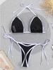 New Multi-Color European & American Lace-Up Bikini: Women's Sexy Three-Piece Swimsuit