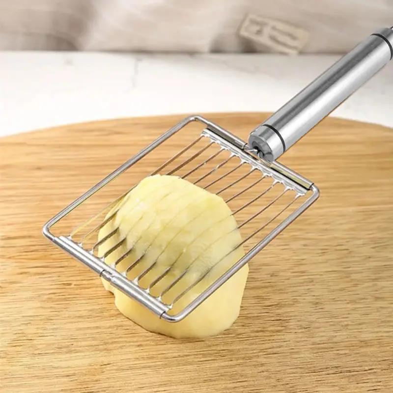 Cortador de Acero Inoxidable para Cebolla Tomate Carne para el Almuerzo Cortador de Huevos con Forma de Flor Cortador de Fruta Utensilios de Cocina
