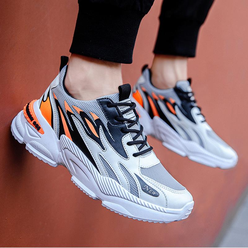 Men's Sneakers Breathable Comfort Running Shoes Street Fashion Casual Lace-Up Sports Shoes