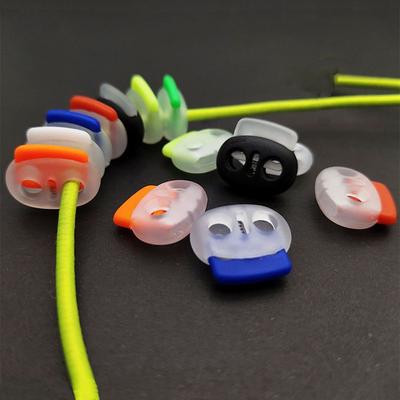 Holes Sportswear Accessories Apparel Shoelace Button Plastic Stopper Cord Lock Bean Toggle Clip