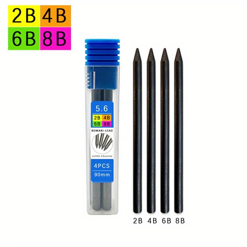 5.6mm Metal Mechanical Pen 2b/4b/6b/8b Pencil Refill Art Painting Drawing Writing Tool School Stationery Sketch Automatic Pencil
