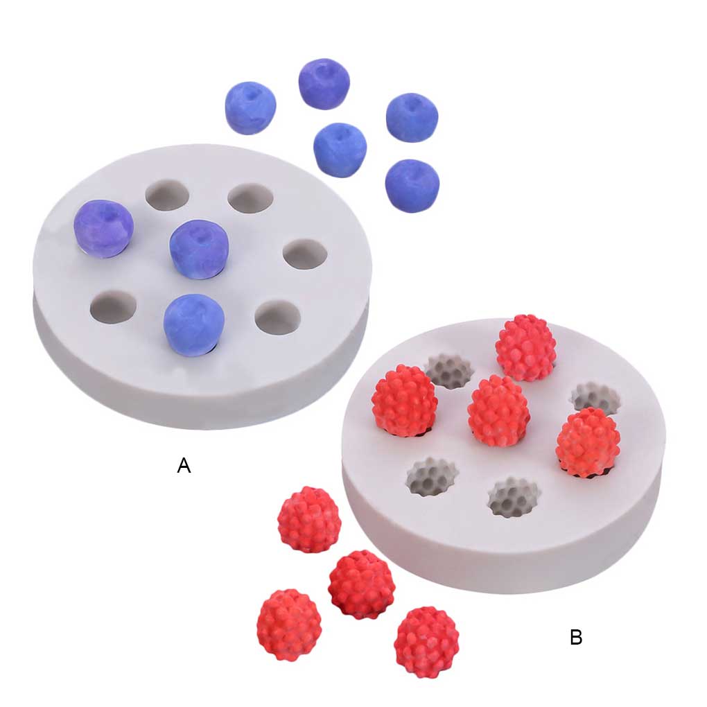 Silicone Fruit Shape 8 Grid Fondant Mold Non-stick Reusable Washable Bakery DIY Cake Mould Molding Tool Accessories