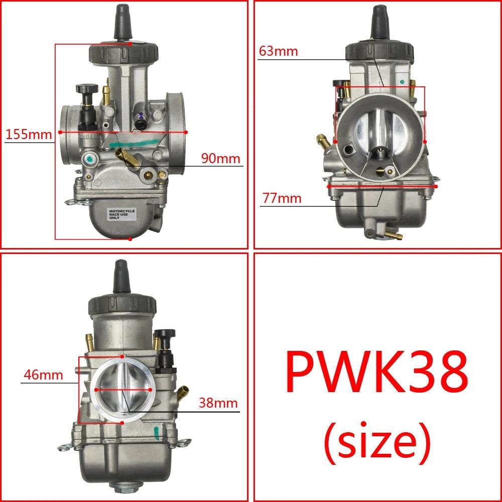 For KEIHIN PWK Carburetor 33 34 35 36 38 40 42mm Racing Parts Scooters Dirt Bike ATV Power Jet 250cc Motorcycle Large caliber