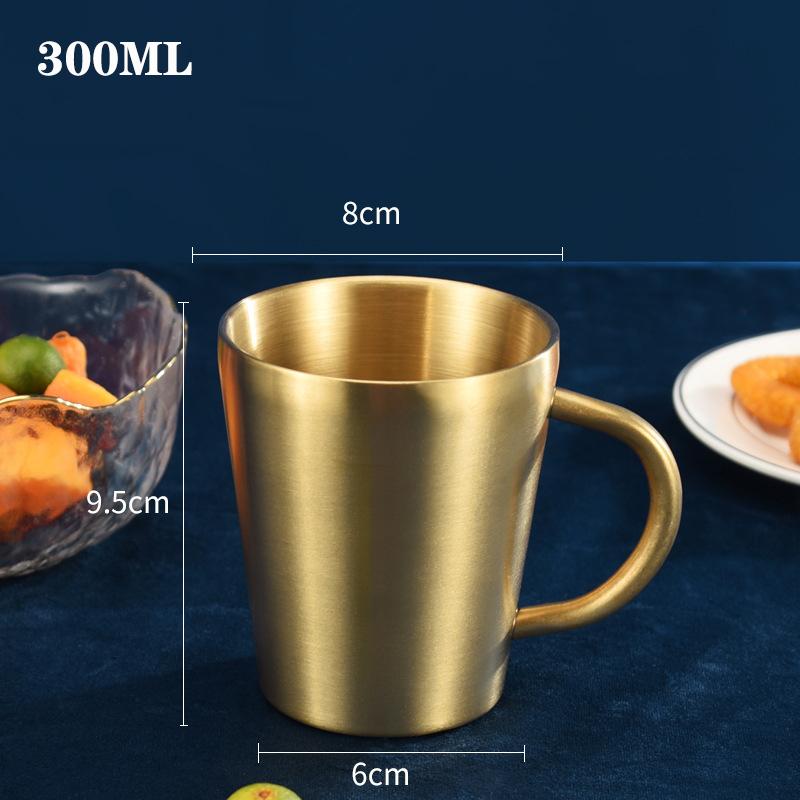 304 Stainless Steel Beer Mug Water Cup Anti Scaling Anti Fall Restaurant Tea Cup Coffee Drink Cup