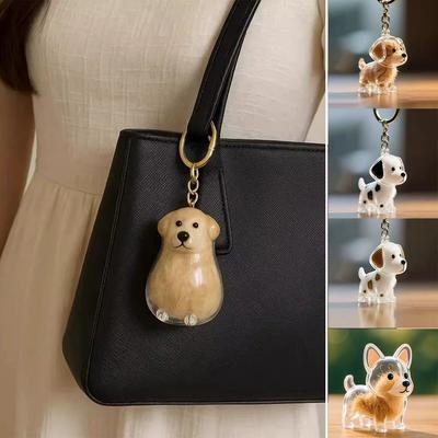 Kawaii krabička na psí chlupy Štěně Průhledný přívěsek na památku psích chlupů pro památku mazlíčka Léčivý přívěsek Klíčenka pro milovníka koček/psů