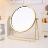 Nordic Style Round Wrought Iron Makeup Vanity Mirror for Bathroom or Dormitory