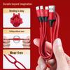 Three-in-One Braided Data Cable for Android, Type-C, and Apple Devices