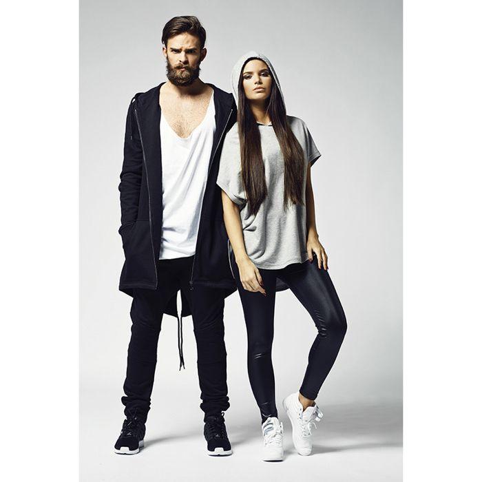 Sweatshirt à capuche - Urban Classic - Basic Terry - Gris - Manches longues - 90% Coton