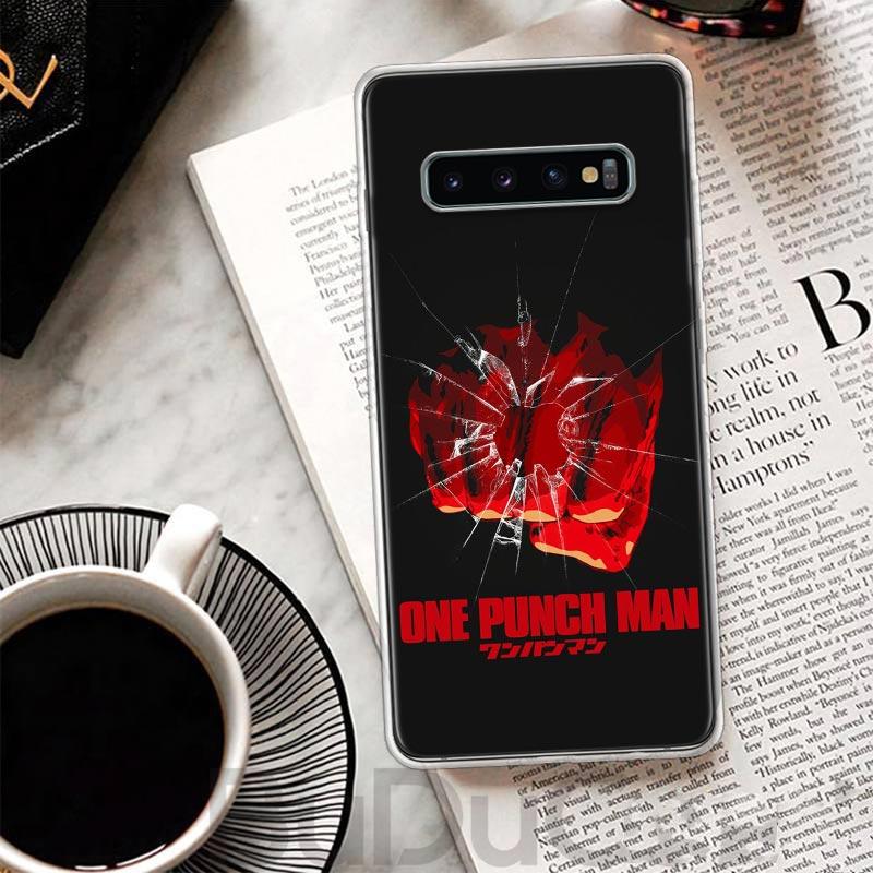 One P-Punch-Man Saitama King Cover For Samsung Galaxy S8 S9 Plus S10 Lite Note 8 9 10 Pro 20 Ultra S7 Edge M11 M21 M32 M51 Print