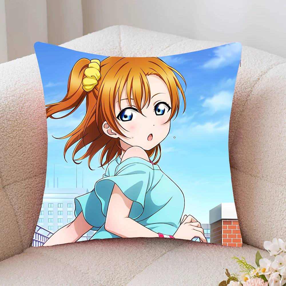 Honoka Kousaka Anime Lovelive Pillow Case Home Decor Throw For Sofa Bed Car Room Decor Gift Idea