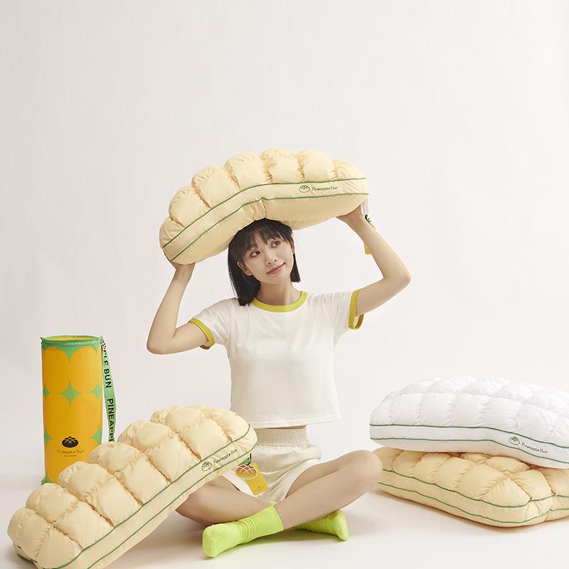 Pineapple Bread Pillow for Cervical Spine Support - Super Soft Home & Dorm Pillow