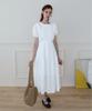 Keulleiseu Smoking Frill Short Sleeve Long Dress_Purple