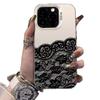 Silver Lace Texture Phone Case for Apple 17/16/15 Pro and 14 Pro Max/13/12