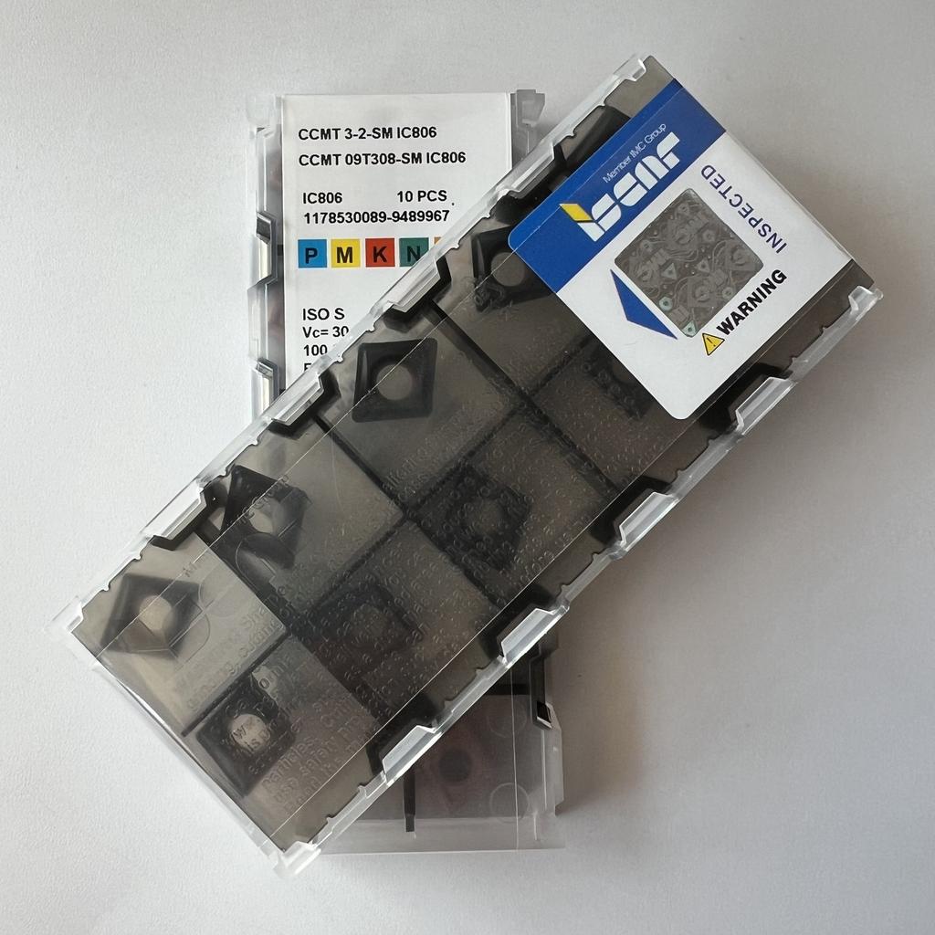 ISCAR / CCMT09T308-SM IC806 / Industrial Indexable Carbide Inserts 10 Pcs