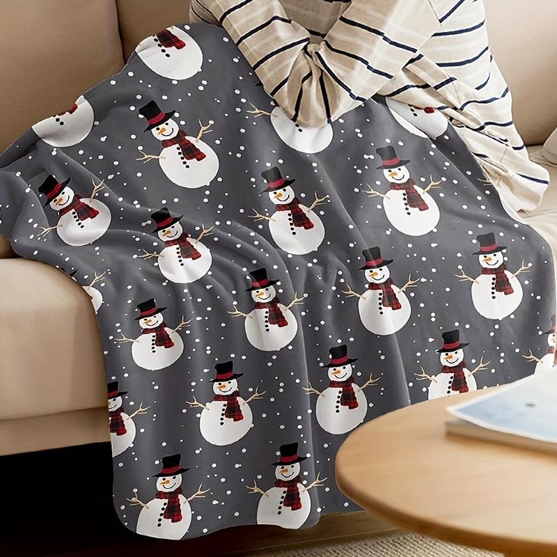 Christmas Snowman Blanket Digital Printing Flannel Blanket Office Sofa Blanket Lazy Blanket