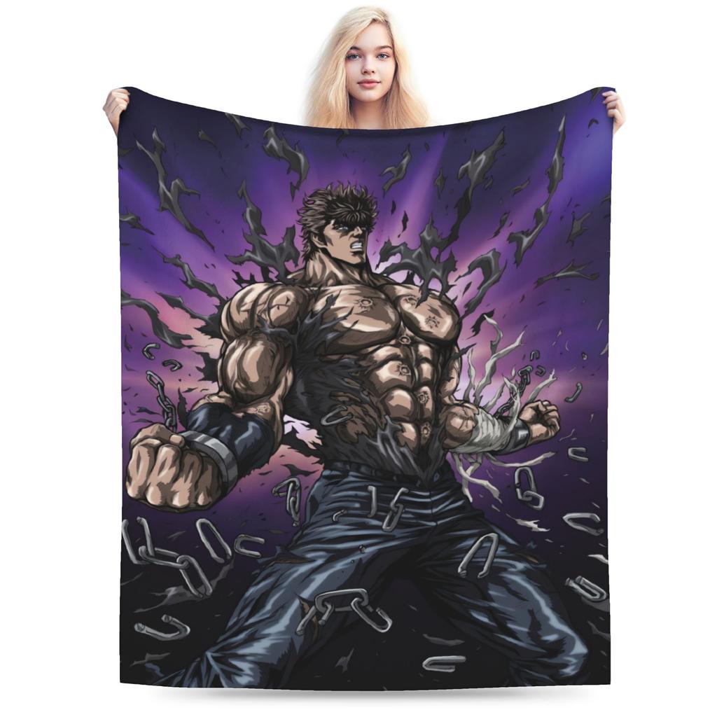 Warm Blanket Children Travel Hokuto No Ken Survivor Cute Throw Blanket  Flannel Bedspread For Living Room Funny Sofa Bed Cover