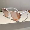 Vintage Cat Eye Sunglasses Women Fashion Coating Mirror Shades UV400 Protection Trendy Gradient Style Outdoor Eyewear