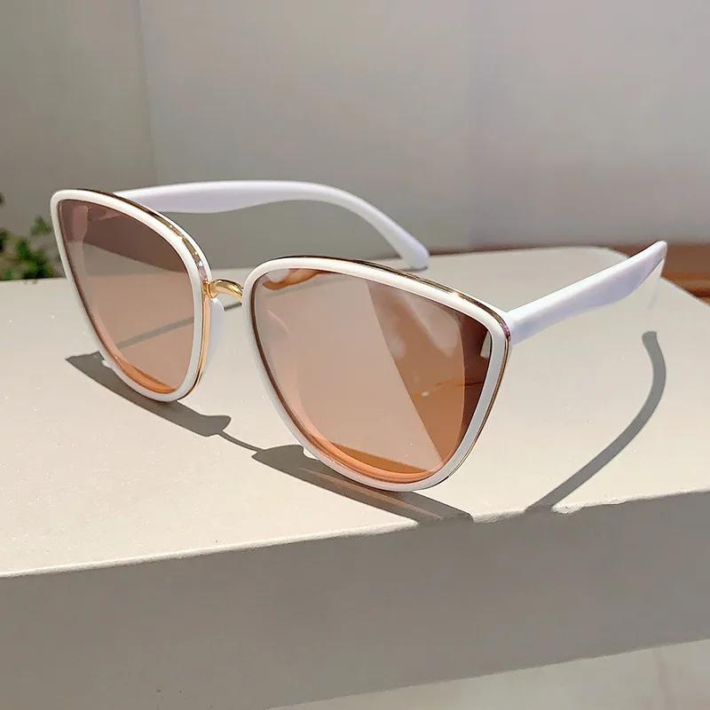 

Classic Vintage Cat Eye Shape Sunglasses for Women Fashion Coating Mirror Sunglasses Sun Eyeglasses Female Trendy Gradient Style UV400 Outdoor Eyewear