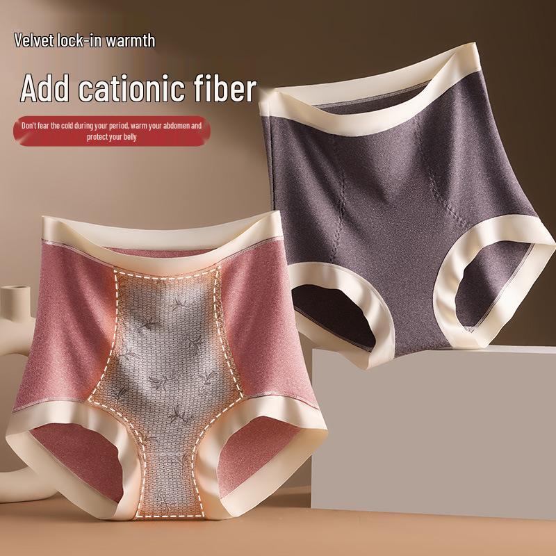 2025 Women's High-Waisted Warm Underwear: Cold Protection, Tummy Control, Butt Lifting, Antibacterial Crotch, Winter Briefs