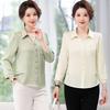 Mom's 2026 Autumn Stylish Lapel Shirt for Middle-aged & Elderly Women
