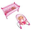 Children's Dollhouses Crib Bed Toy Accessory for Most Dolls for Imaginative Playing Daily Casual Use Decoration