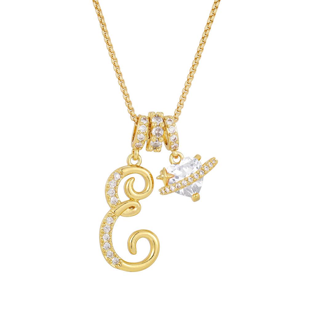 Cross-border necklace dopamine 26 English letter necklace girl light luxury niche high-end Amazon pendant jewelry