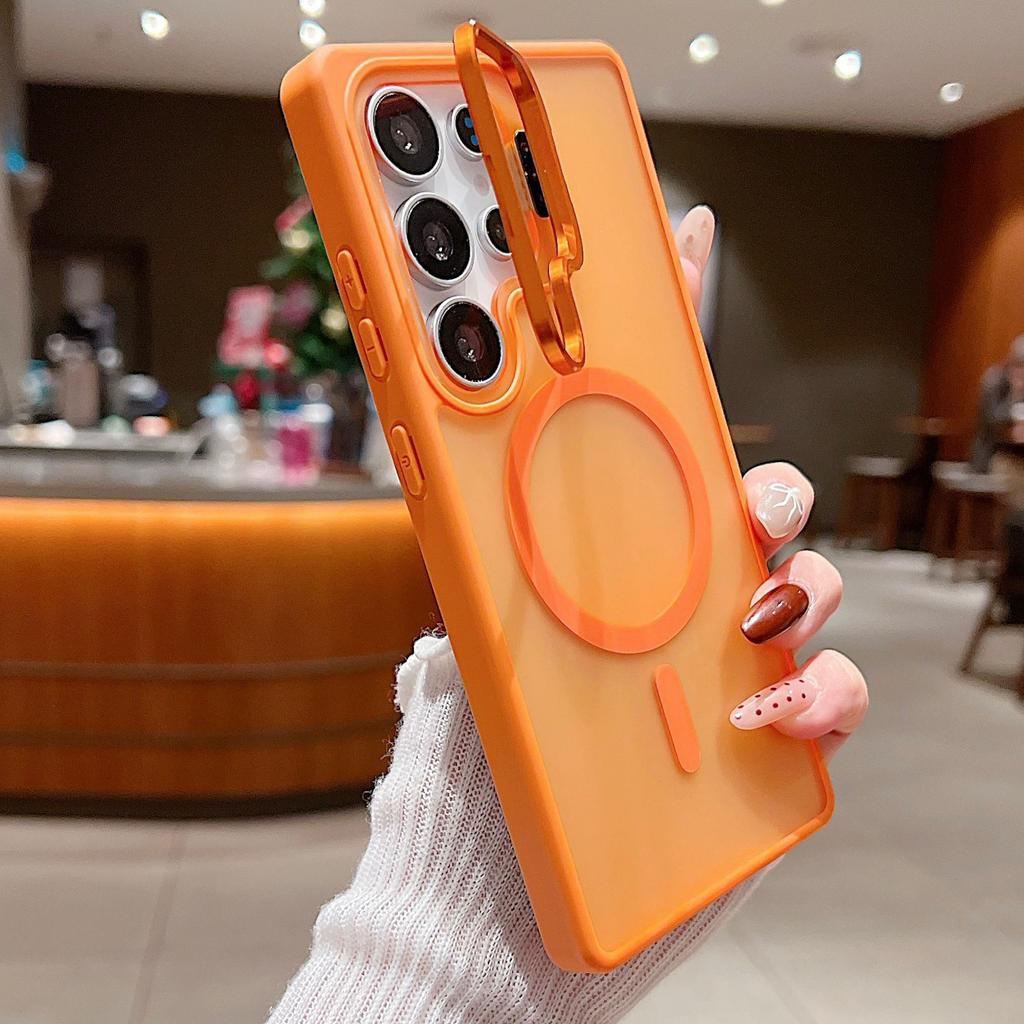 Applicable To Samsung S26Ultra Skin Sense Magnetic Mobile Phone Case Lens Holder S25plus Premium S24 Protective Case