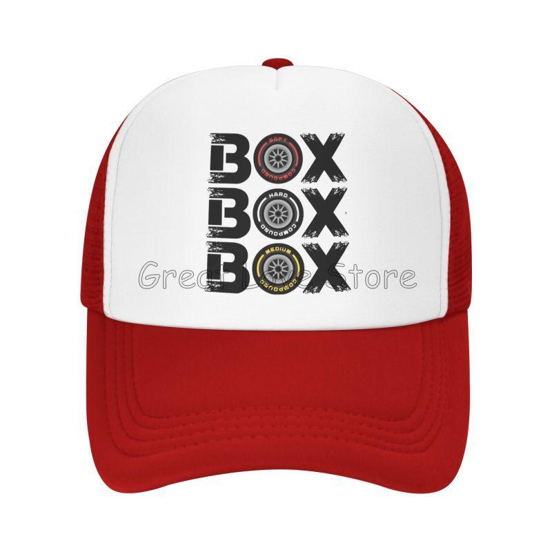 Box Box Box F1 Print Baseball Cap Formula 1 Summer Travel Caps for Unisex Women Outdoor Breathable Mesh Snapback Hats Trucker Hat