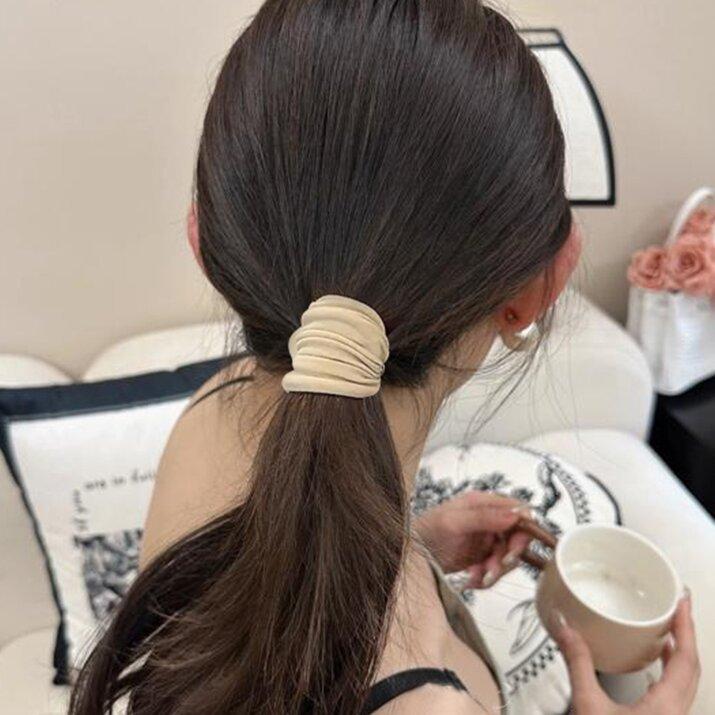 4er Set Solide Breite Haarbänder Seile Damen Pferdeschwanzhalter Haargummi Scrunchies Gummibänder Stirnband Koreanische Mode Haaraccessoires