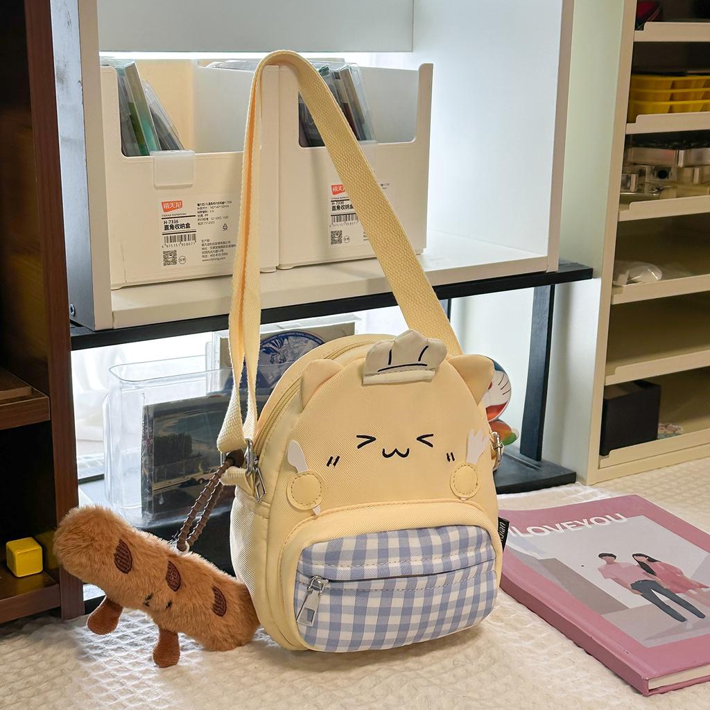 Schoolbag new chef cat backpack, plaid patchwork bread, children's bag, fashionable trendy and cool, kindergarten student backpack