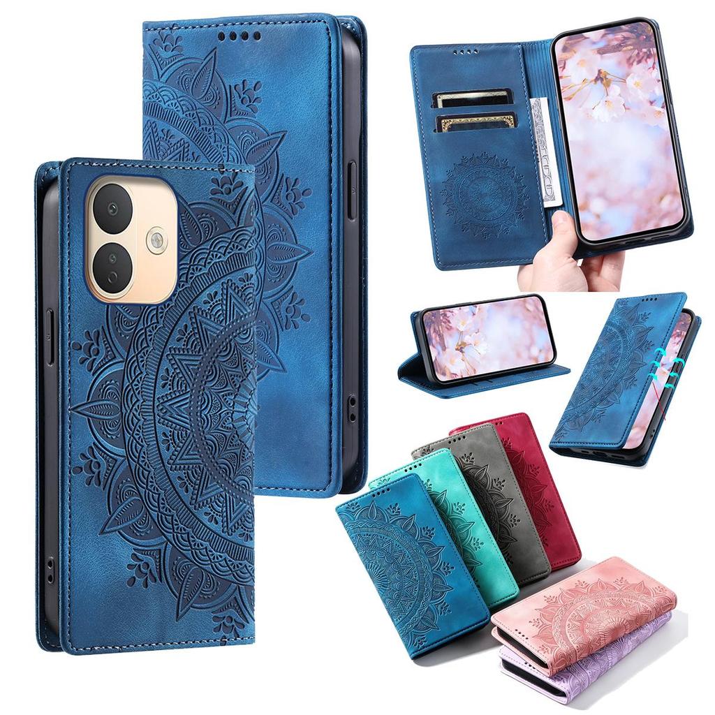 for Xiaomi Redmi Note 17 Pro 5G Mandala Embossed PU Leather Flip Wallet Case Magnetic Closure Cover