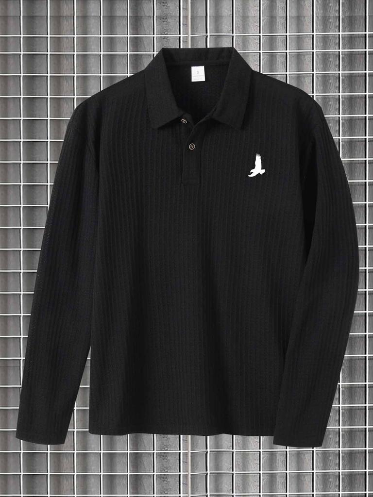 Camisa Polo de Manga Larga para Hombre, Tops Casuales Deportivos de Golf, Corte Clásico para Paseos por el Campo, Salidas al Aire Libre, Viajes al Trabajo, Ocio, Uso Diario