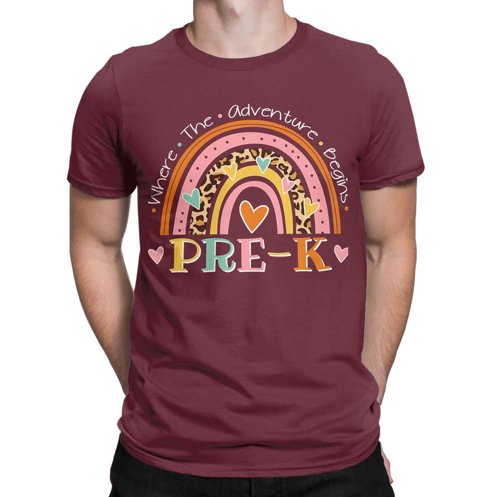 School Rainbow Hearts Novelty Graphic 100 Cotton Tshirt Goodbye Prek Tees Tops For Unisex