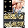 6 Grids/box Shell & Starfish Nail Art Decorations, Creative Metal Nail Accessories DIY, Summer Nail Jewelry, Nail Art Supplies