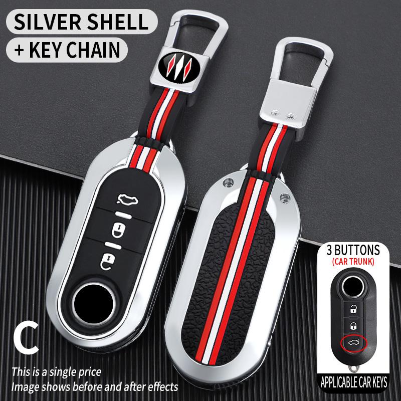 Pouzdro na skládací dálkový klíč zinkové slitiny pro Fiat Ducato 500 500L Panda Grande Punto Lancia Musa Auto Příslušenství