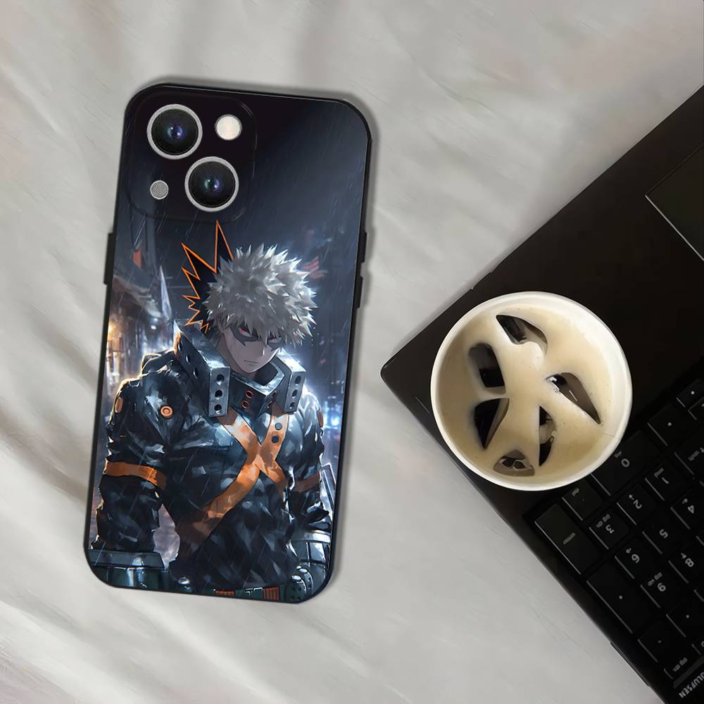 H-Hero Katsuki B-Bakugos Phone Case For iPhone 16,15,14,13,12,11,Pro,XS,Max,XR,Plus,E,SE4,Mini Black Soft Cover