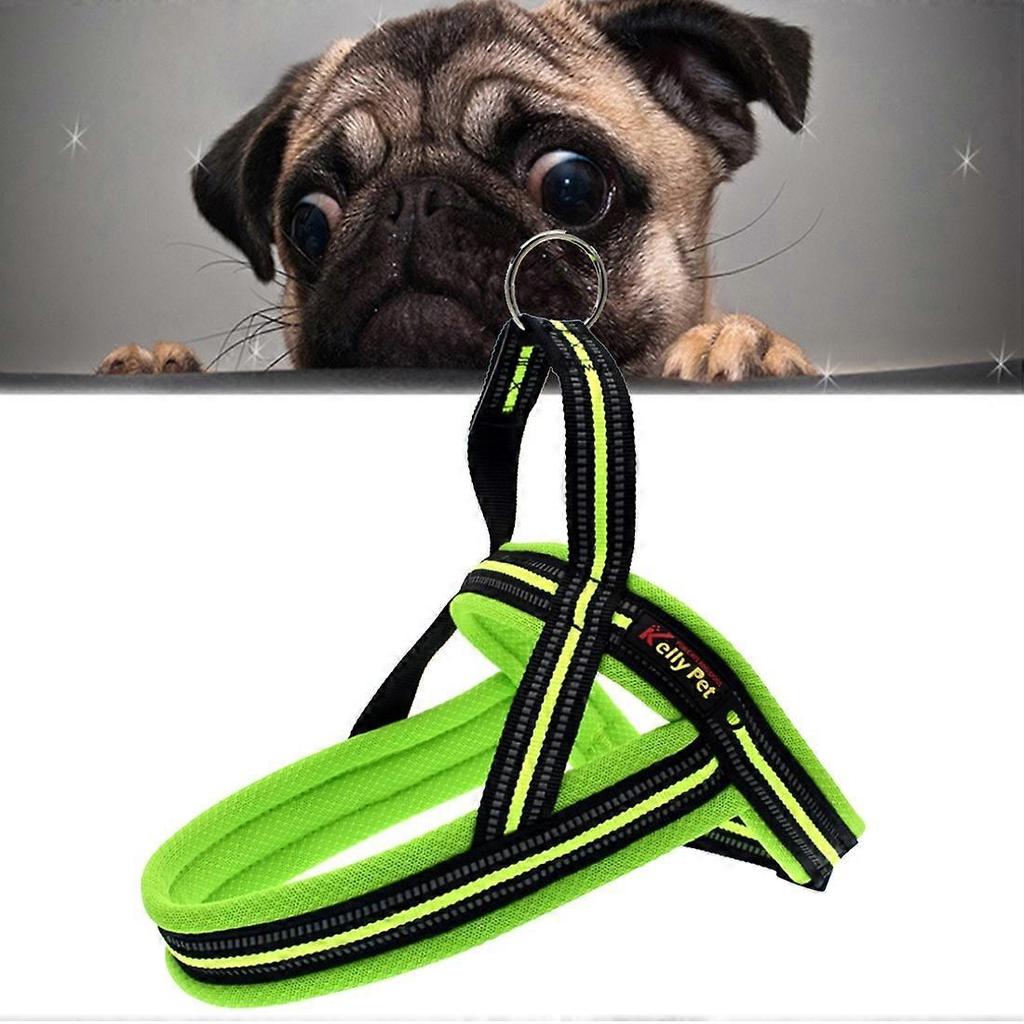 Pet Dogs A7 Reflective Polyester Chest Harness Lead Leash Traction Big Dogs Safety Chain Rope Collar, Size: M, 2.5*60*74cm