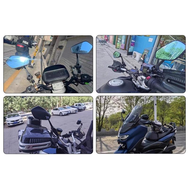 Aluminum Side Glass Wide Angles Glass Glass Modern Designings Side Glass Motorcycle Modification Part Suitable for UQI
