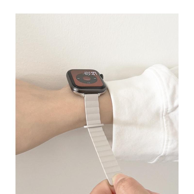 Damen Schlankes Silikonarmband Magnetarmband für Apple Watch S11 10 46/42mm 45mm 44 Schlanke Bänder 38mm 40mm 41 Armband iWatch SE 9 8 7 6