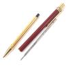 Great Cartier Ballpoint Pen Must De Cartier Logo Twist Style Bordeaux Gold Mens Used