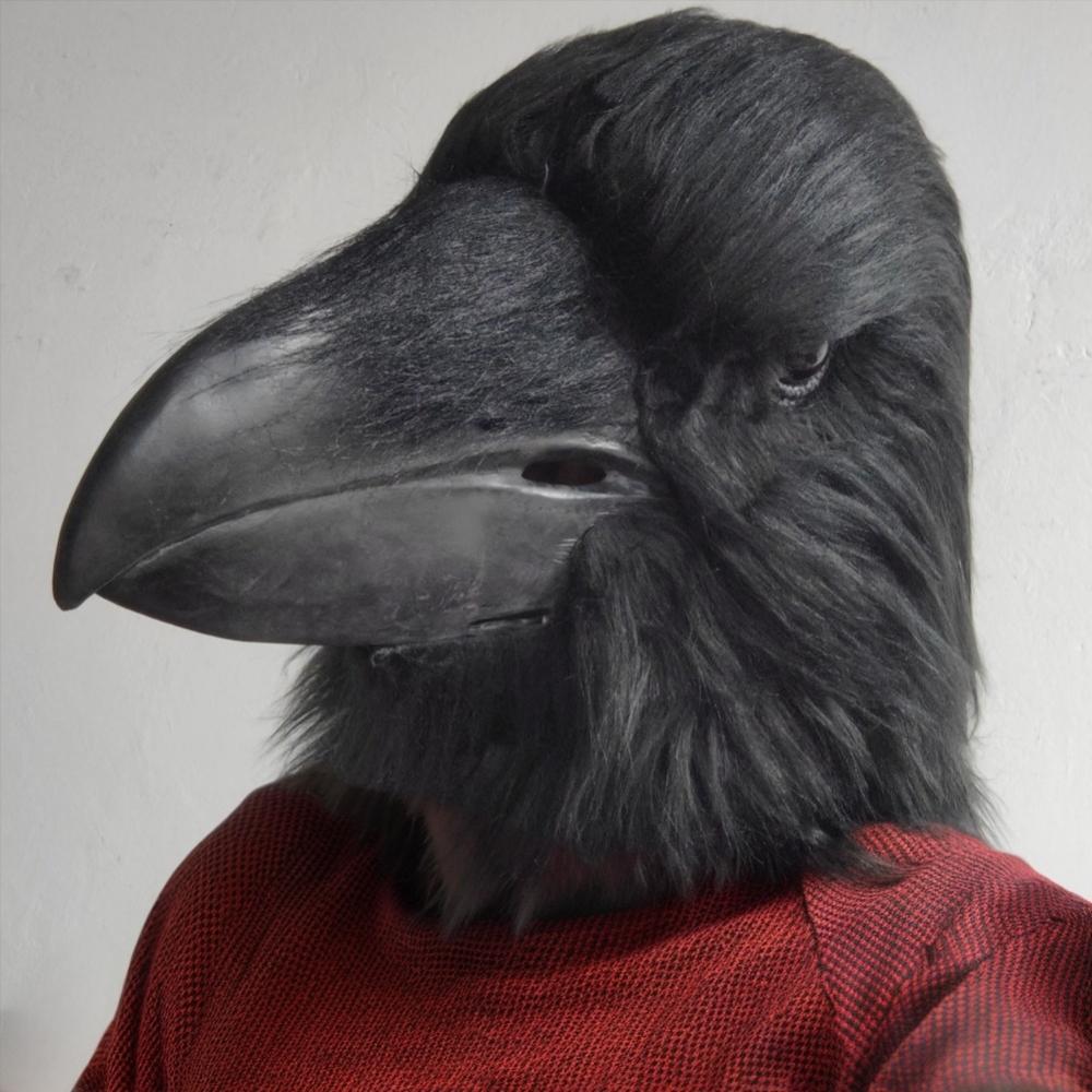Funny Bird Mask Black Latex Cosplay