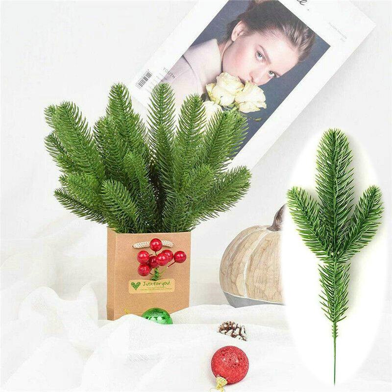 

Поддельные растения Xmas Tree Рождество 10 PCs фестиваль сосновых ветвей Искусственный цветок Бонсай Стрельба Реквизиты Главная Декор