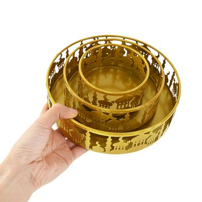 3 יחידות/סט מובארק מגש אוכל קישוט רמדאן קישוט מחזיק עוגת קינוח בית קישוטי מסיבה מוסלמית אסלאמית