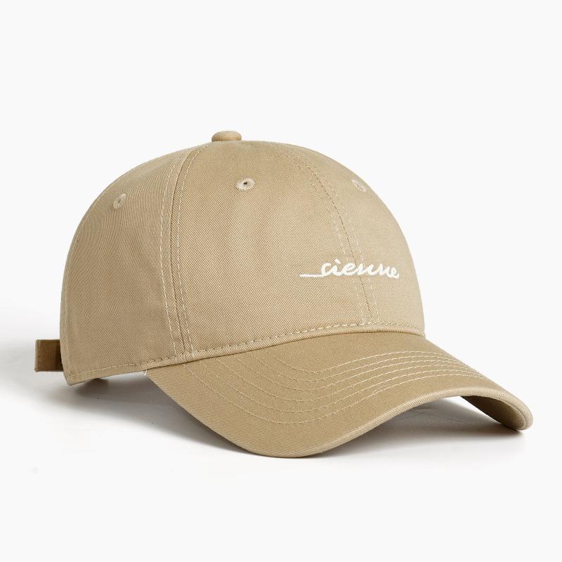 Hochwertige reine Baumwollkappe Herren Frühling und Sommer Weiches Oberteil Dünnes Gesicht High-End Baseballkappe Damen Gesicht Kleine Buchstabenstickerei