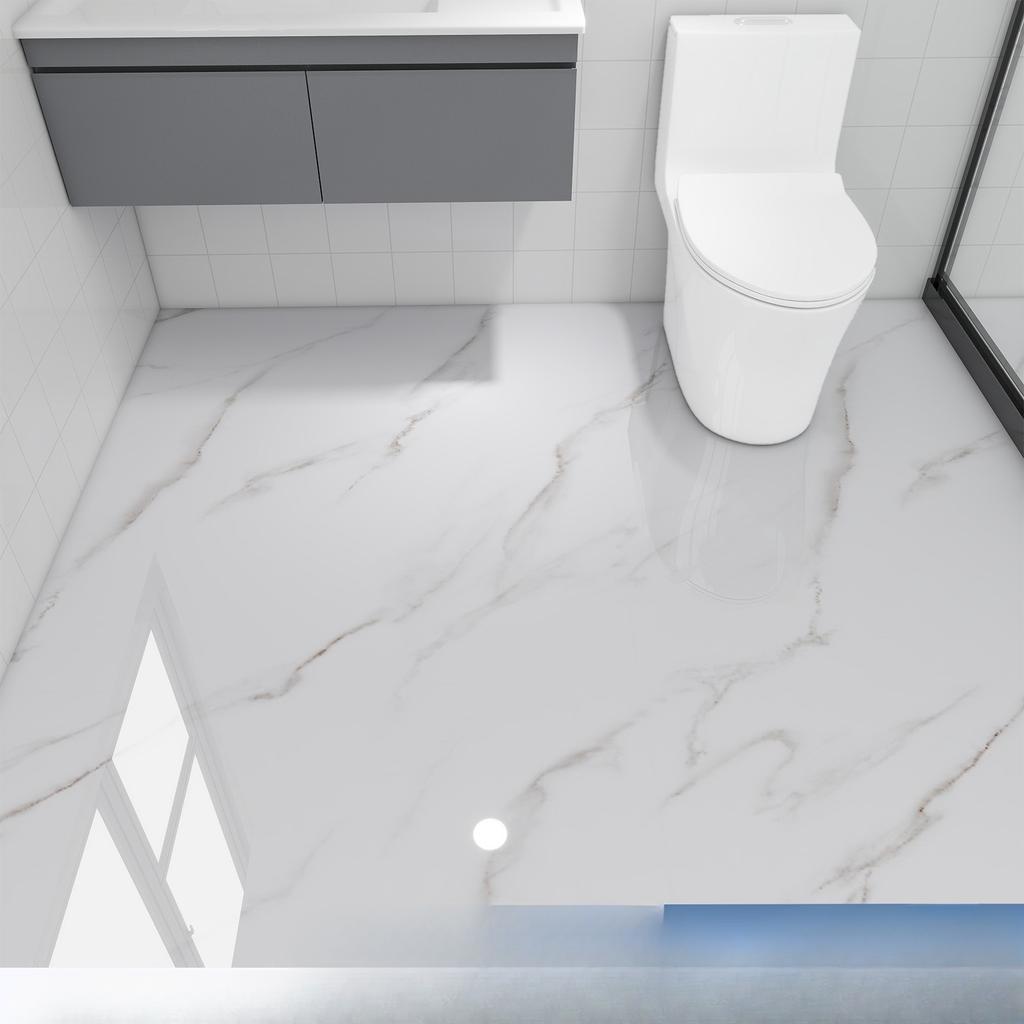 Tapet Autoadeziv Impermeabil de Lux Ușor cu Imitație de Marmură pentru Pardoseala Bucătăriei, Ușor de Dezlipit și Lipit, Folosit pentru Decorarea Casei, Bucătăriei, Băii