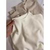 Versatile Slim-Fit Long Sleeve Knit Top - Semi-High Neck, Solid Color, Perfect for Autumn and Winter