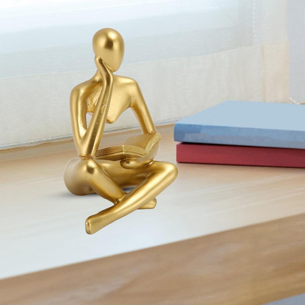 Resin Resin Thinker Desktop Statue Bookshelf Decorative Figurine  Hotel Interior Display Piece